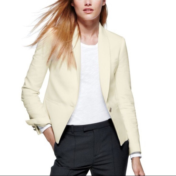 J. Crew Jackets & Blazers - J.Crew | ivory one button wool blazer 12